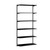 Black Adjustable Shelving - 6 Wooden Shelves for the Bathroom