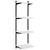 Black & White Adjustable Steel Shelving Kit - 4 Steel Shelves for the Bedroom