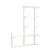 White Adjustable Shelving - 5 Wooden Shelves  for the Bathroom
