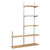 Chrome & Oak Adjustable Shelving - 5 Wooden Shelves  for the Kitchen