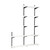 Black & White Adjustable Shelving - 5 Wooden Shelves  for the Utility Room