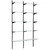 Black & Glass Adjustable Shelving - 5 Glass Shelves  for the Living Room