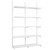 White Steel Adjustable Shelving - 10 Shelves with Continuous Brackets for the Garage