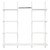 White Adjustable Shelving With Hanging Rail - 8 Wooden Shelves  for the Bedroom