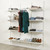 White Adjustable Shelving With Hanging Rail - 8 Wooden Shelves  for the Utility Room