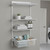 Flexx White Wire Shelf System & Deep Wire Mesh Basket - Width 600mm for the Utility Room
