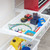 Flexx White Wooden Shelf System & Shallow Wire Mesh Basket - Width 600mm for the Garage