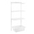 Flexx White Wooden Shelf System & Deep Wire Mesh Basket - Width 600mm for the Utility Room