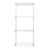 Flexx White Wire Shelf System - 4 Shelves with 1500mm uprights
