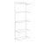 Flexx White Wire Shelf System - 5 Shelves with 2100mm uprights for the Garage
