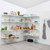 Flexx White Wire Shelf System - 6 Shelves with 2100mm uprights for the Kitchen