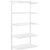 Flexx White Shelf System - 2x Wooden & 3x Wire Shelves with 2100mm uprights for the Kitchen