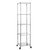 Klassiek Chrome Wire Shelving Unit with Heavy-Duty Wheels - 5 Shelves for the Utility Room - H1875 x W450 x D450 mm