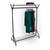 Heavy-Duty Clothes Rail with Top and Bottom Shelf for the Utility Room