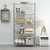 Klassiek Chrome Wire Shelving Unit with Heavy-Duty Wheels - 4 Shelves for the Living Room - H1875 x W900 x D450 mm