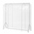 Gloss White Heavy-Duty Clothes Rail with Clear Cover for the Bedroom - 3 ft to 6 ft