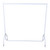 Gloss White Heavy-Duty Clothes Rail with Clear Cover for the Bedroom - 3 ft to 6 ft