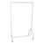 Gloss White Heavy-Duty Clothes Rail with Clear Cover for the Bedroom - 3 ft to 6 ft