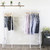 Gloss White Heavy-Duty Clothes Rail with Clear Cover for the Bedroom - 3 ft to 6 ft