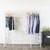Gloss White Heavy-Duty Clothes Rail with Clear Cover for the Bedroom - 3 ft to 6 ft