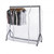 Black Heavy-Duty Clothes Rail with Clear Cover for the Utility Room