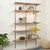 Chrome & Oak Adjustable Shelving - 5 Wooden Shelves  for the Kitchen - H1980 mm x W1200 mm