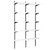 Black & White Adjustable Shelving - 5 Wooden Shelves  for the Bedroom - H1980 mm x W1200 mm
