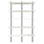 Black & White Adjustable Shelving - 5 Wooden Shelves  for the Bedroom - H1980 mm x W1200 mm