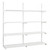 White Steel Adjustable Shelving - 8 Shelves with Continuous Brackets for the Utility Room - H1980mm x W2000mm