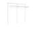 Flexx White Wire Shelf & Clothes Rail for the Utility Room - Width 1200mm