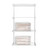 Flexx White Wire Shelf System - 4 Shelves with 1500mm uprights for the Bathroom