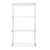 Flexx White Wire Shelf System - 4 Shelves with 1500mm uprights for the Garage