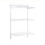 Flexx White Shelf System for the Garage - 2x Wooden & 1x Wire Shelves with 1200mm uprights