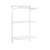 Flexx White Shelf System for the Utility Room - 2x Wooden & 1x Wire Shelves with 1200mm uprights