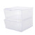Clear Two Drawer Stackable Cube Storage Container for the Utility Room