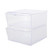Clear Two Drawer Stackable Cube Storage Container for the Bedroom
