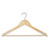 Natural Wooden Suit Hangers with Beige Velvet Flocking For the Bedroom