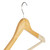 Natural Wooden Suit Hangers with Beige Velvet Flocking For the Bedroom