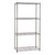 Klassiek Narrow Carbon Grey Wire Shelving Unit - 4 Shelves for the Living Room