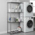 Klassiek Carbon Grey Wire Shelving Unit - 4 Shelves for the Utility Room