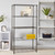 Klassiek Carbon Grey Wire Shelving Unit - 5 Shelves for the Living Room