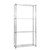 Klassiek Narrow Chrome Wire Shelving Unit - 4 Shelves for the Bedroom