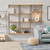 Chrome & Oak Adjustable Shelving - 2 Wooden Shelves for the Living Room
