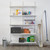White Adjustable Shelving - 4 Wooden Shelves for the Garage