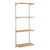 Chrome & Oak Adjustable Shelving - 4 Wooden Shelves for the Garage