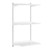 White Adjustable Steel Shelving Kit - 3 Steel Shelves for the Garage