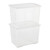 Clear Storage Box with Lid - 80 L for the Living Room