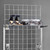 6 ft Freestanding Grid Mesh with Sloping Rails and Acrylic Shelf for the Garage