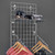 6 ft Wall-Mounted Grid Mesh with Sloping Rails and Acrylic Shelf for the Garage