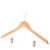 Shaped Wooden Hanger with Chrome Clips and Shoulder Notches for the Bedroom